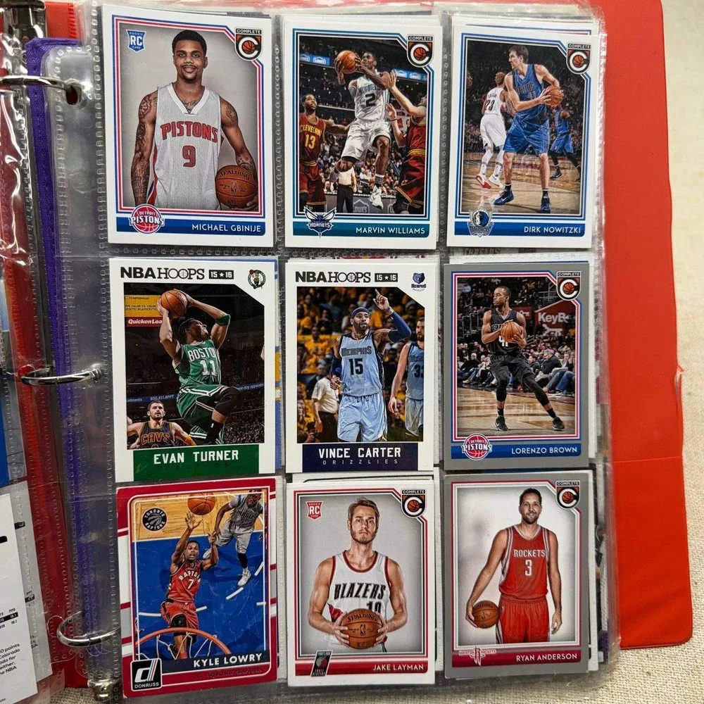 NBA Basketball Card Lot Panini Hoops Donruss Threads Rookie Cards Albums